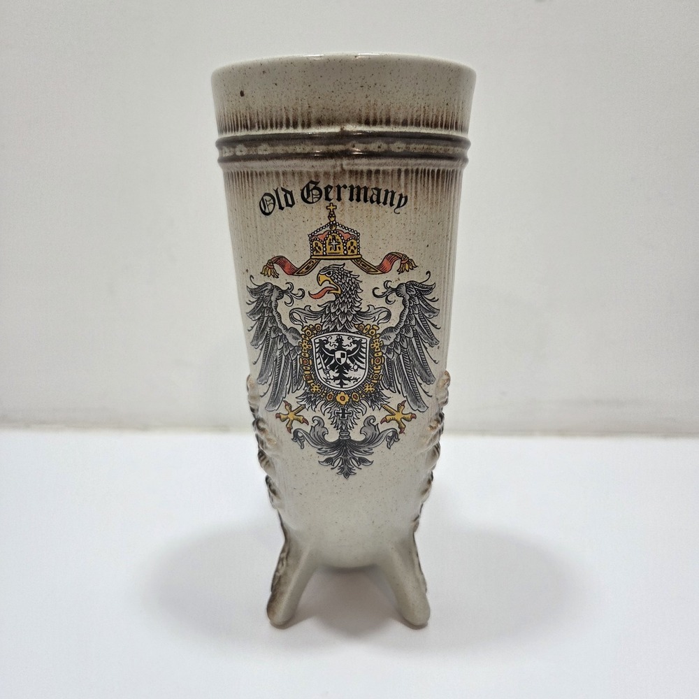 Vintage German Ceramic Drinking‎ Horn Beer Stein – Eagle Crest & "Old Germany" - Picture 2 of 7